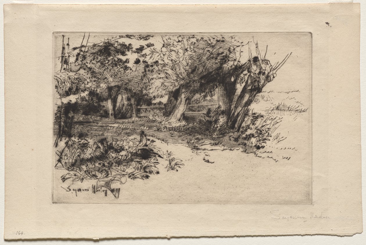 De Wilgen door Francis Seymour Haden