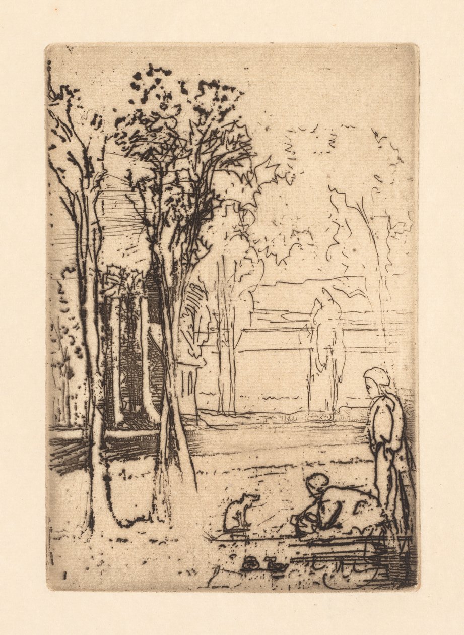 Three-Tree Farm, 1879 door Francis Seymour Haden