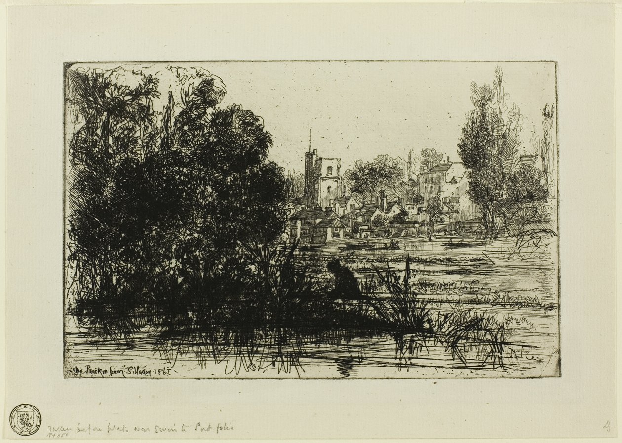 Twickenham Kerk door Francis Seymour Haden