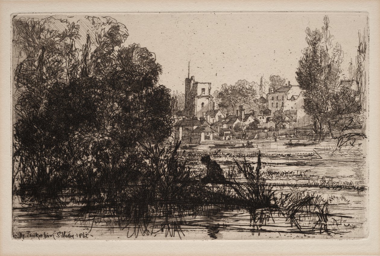 Twickenham Kerk door Francis Seymour Haden