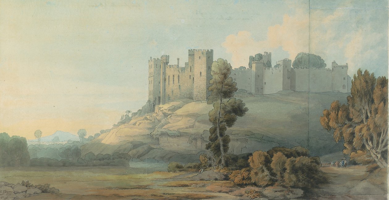 Ludlow Castle, Shropshire, 1777 door Francis Towne
