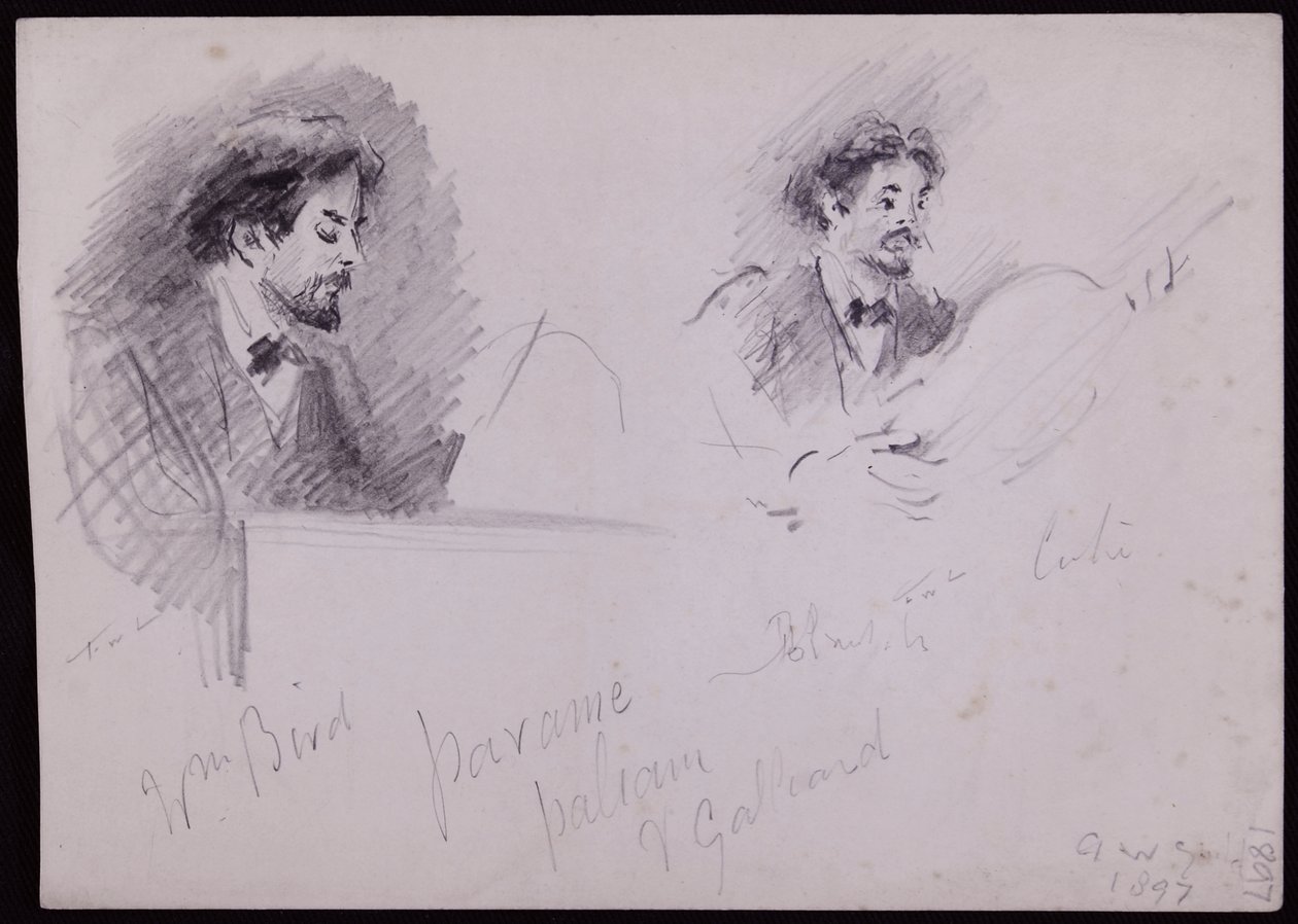 Portret van Arnold Dolmetsch door Francis Wilfred Lawson