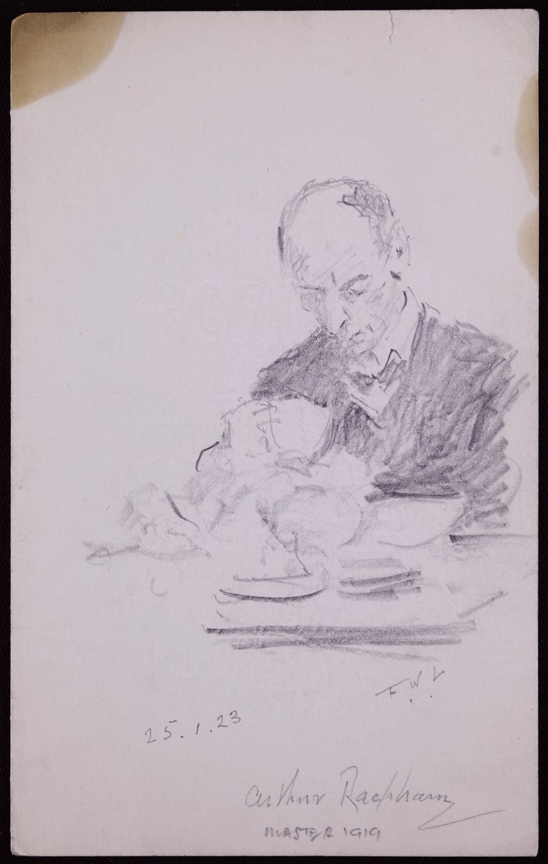 Portret van Arthur Rackham door Francis Wilfred Lawson