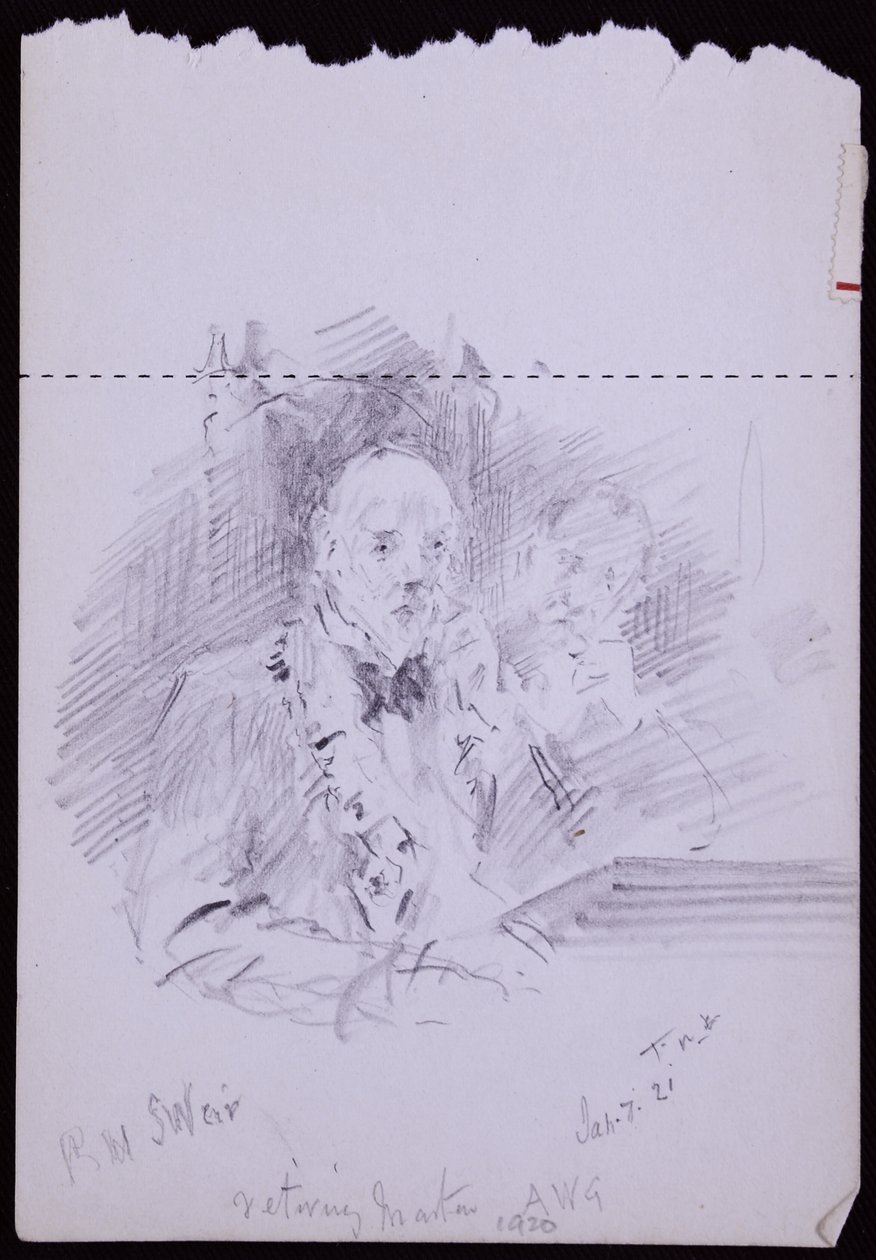 Portret van RW Schultz Weir door Francis Wilfred Lawson