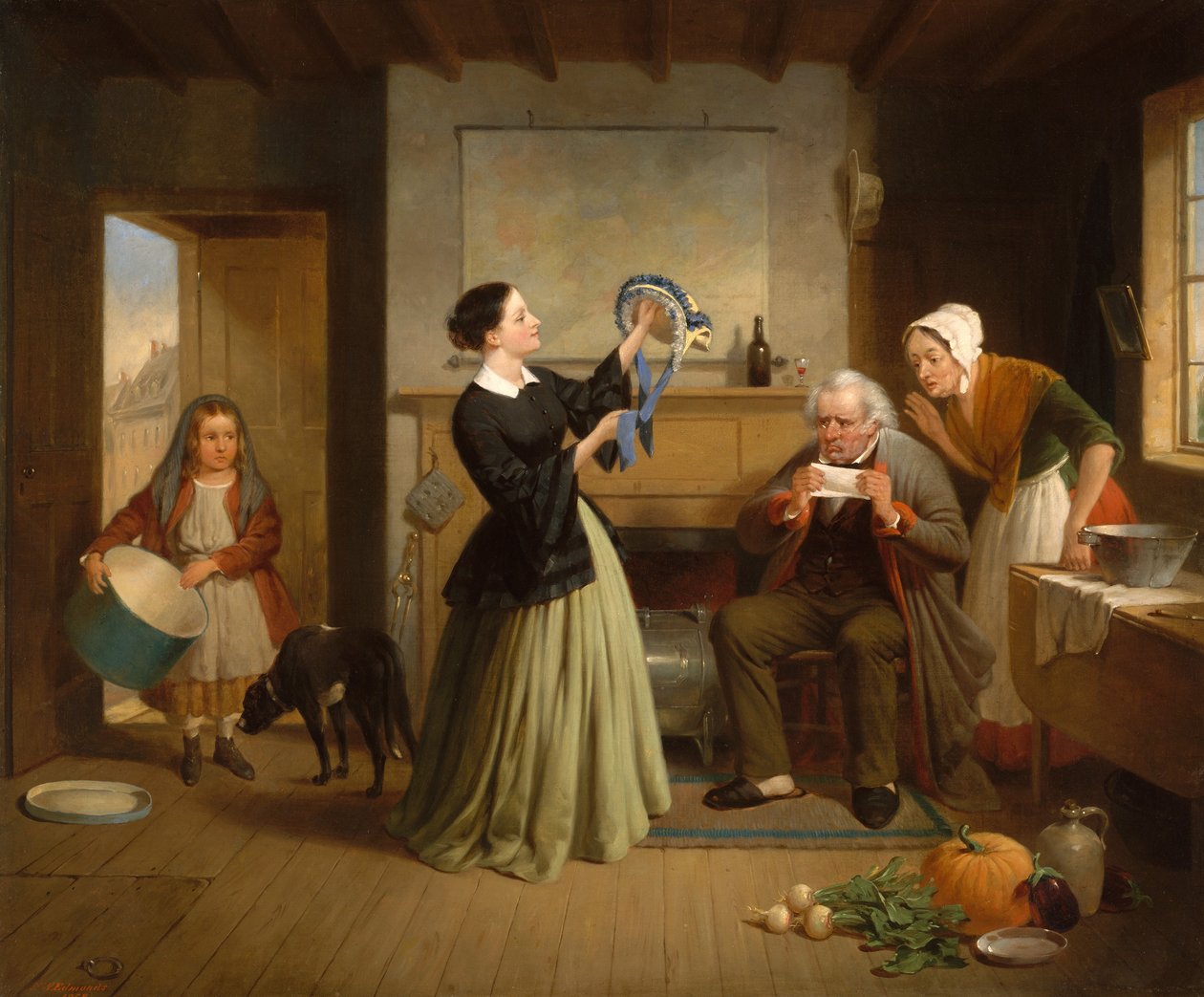 De Nieuwe Hoed, 1858 door Francis William Edmonds