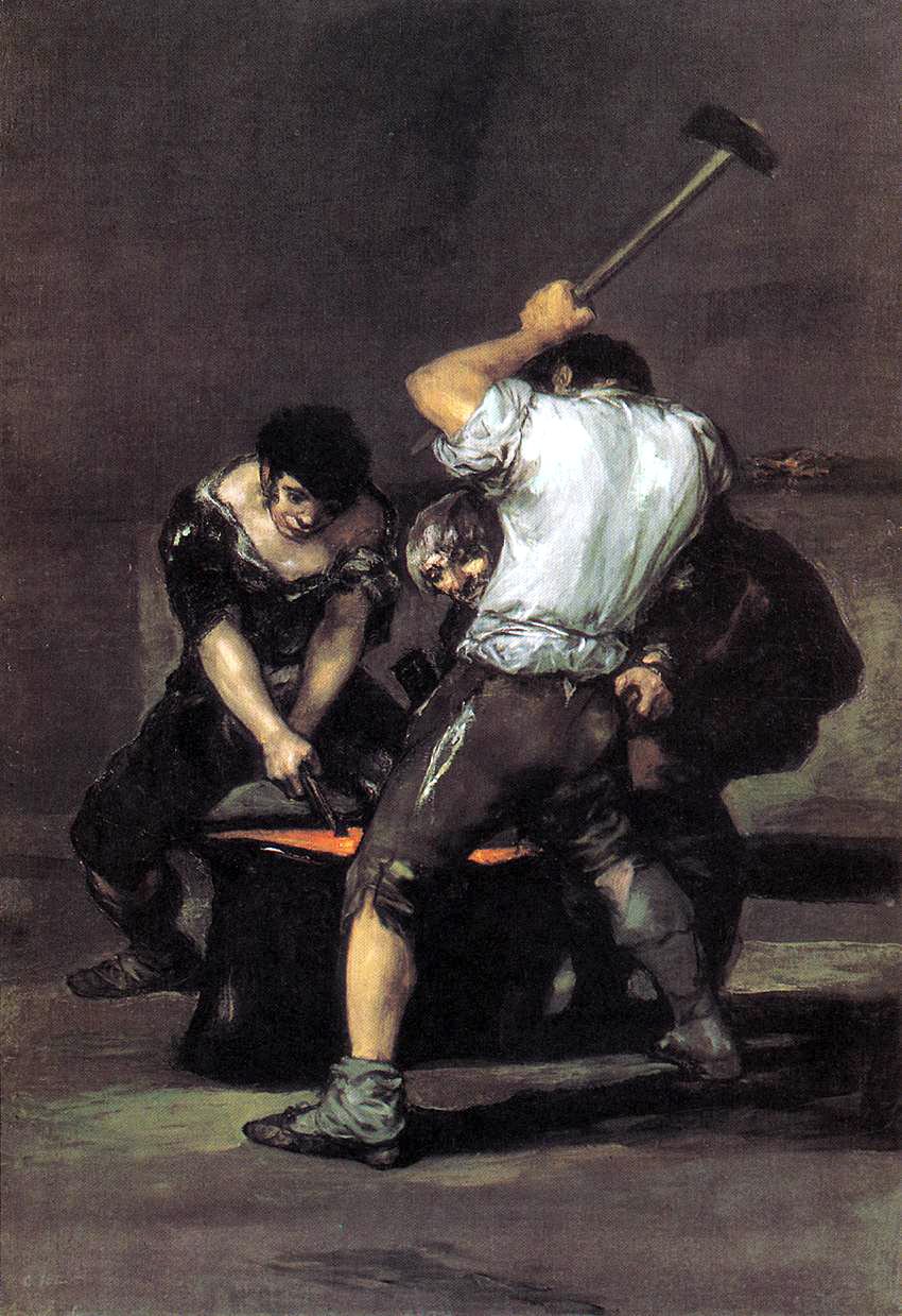 De smidse door Francisco de Goya
