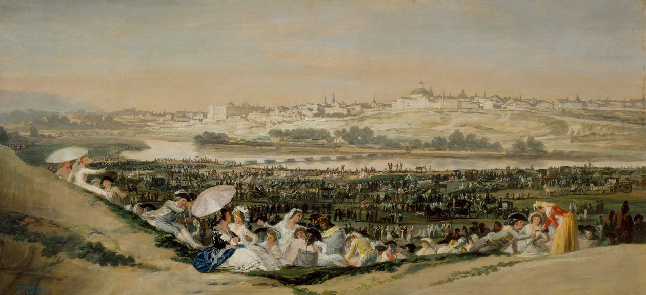 De weide van San Isidro door Francisco de Goya