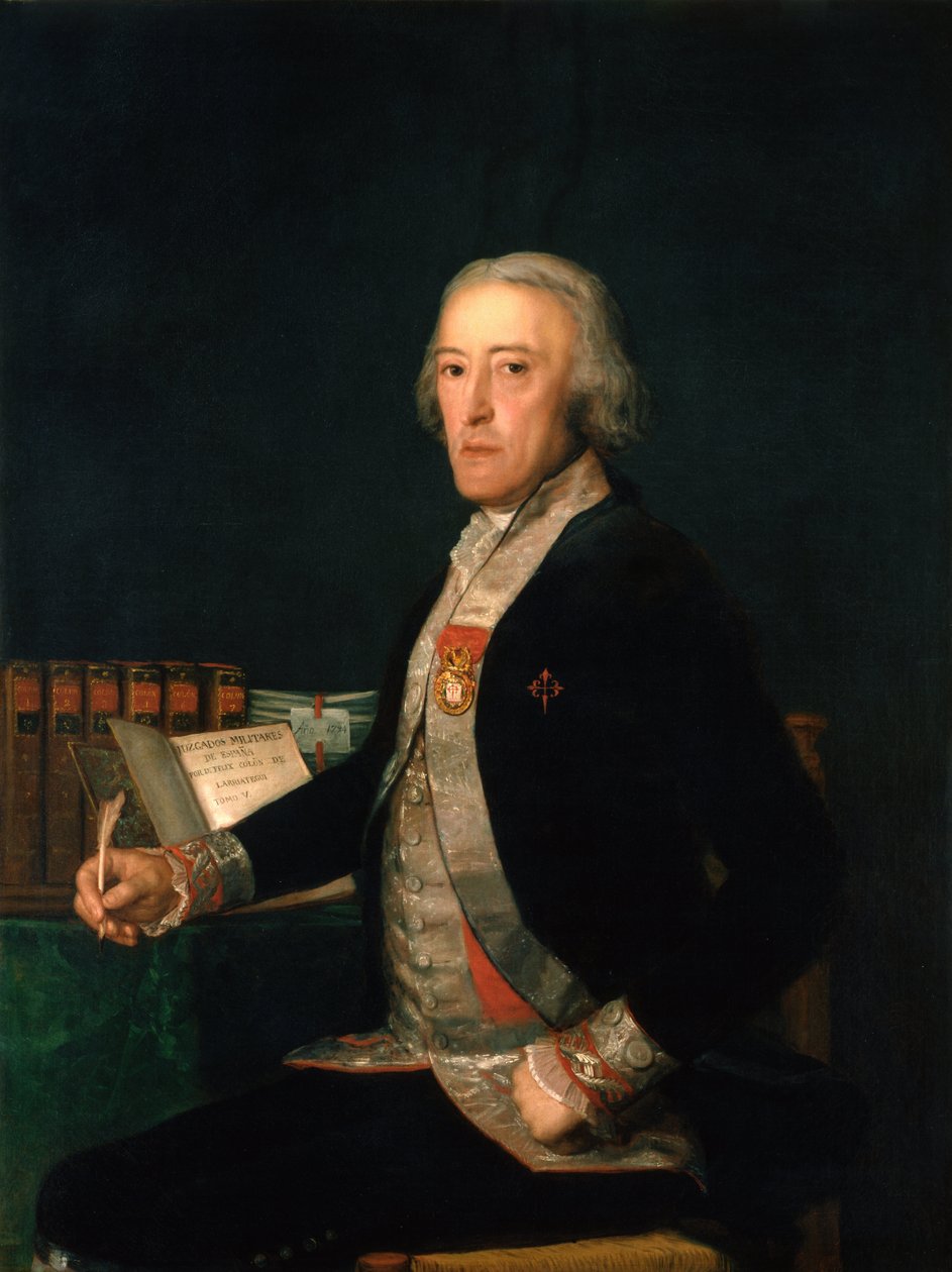 Portret van Félix Colón de Larriátegui door Francisco de Goya