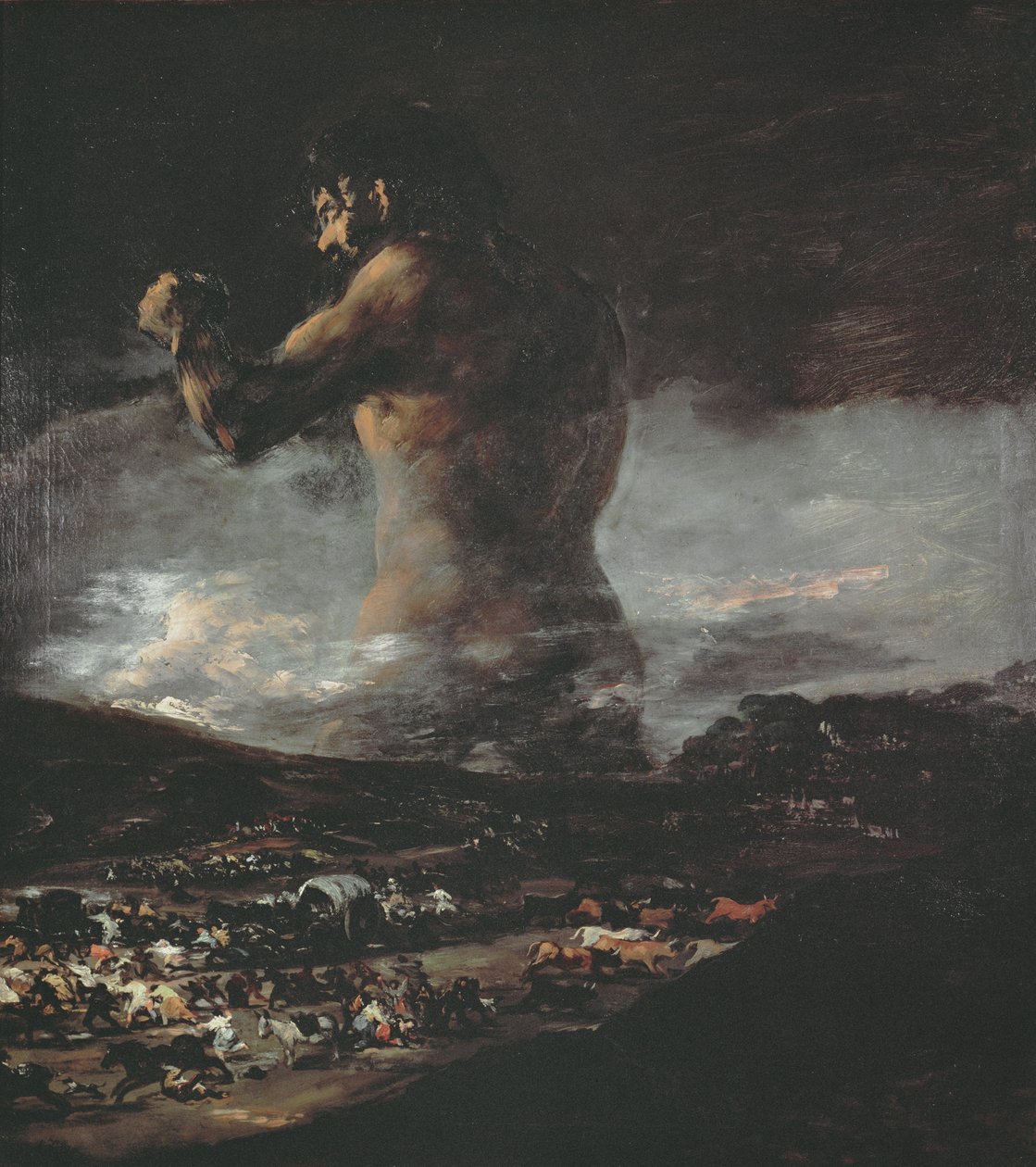 De Kolos, c.1808 door Francisco de Goya