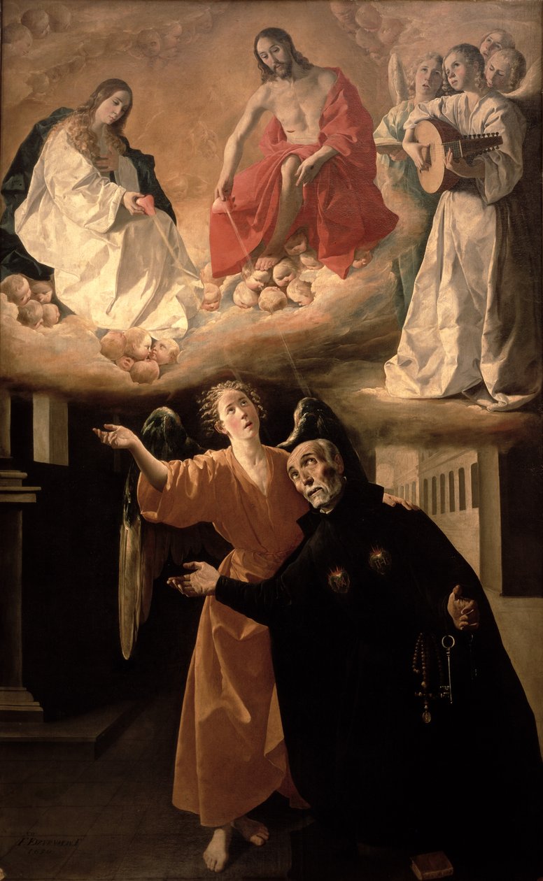 De visioen van St. Alphonsus Rodriguez (1533-1617) door Francisco de Zurbaran