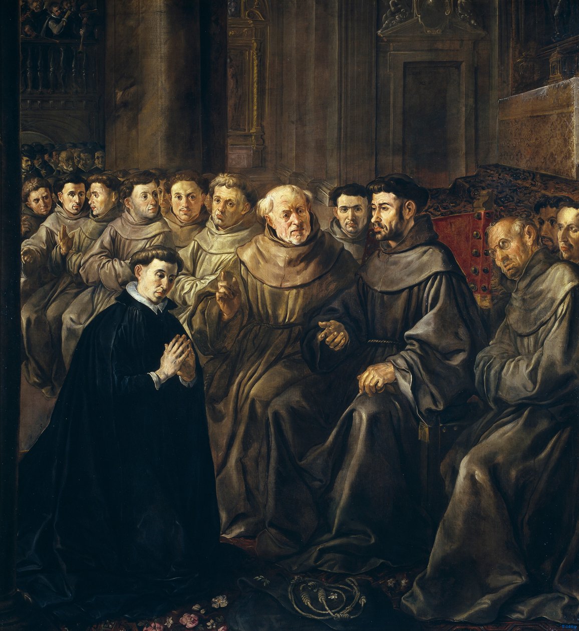 Sint Bonaventura treedt toe tot de Franciscaner Orde door Francisco Herrera the Elder