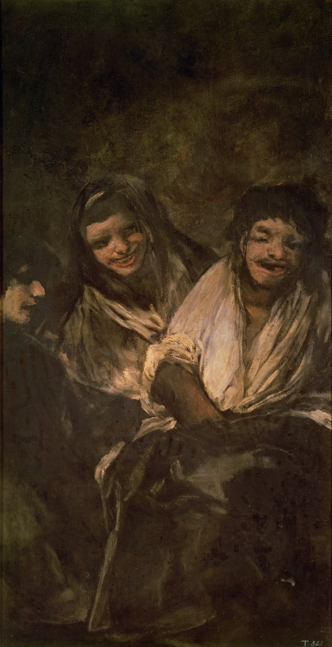 Lachende figuren door Francisco de Goya