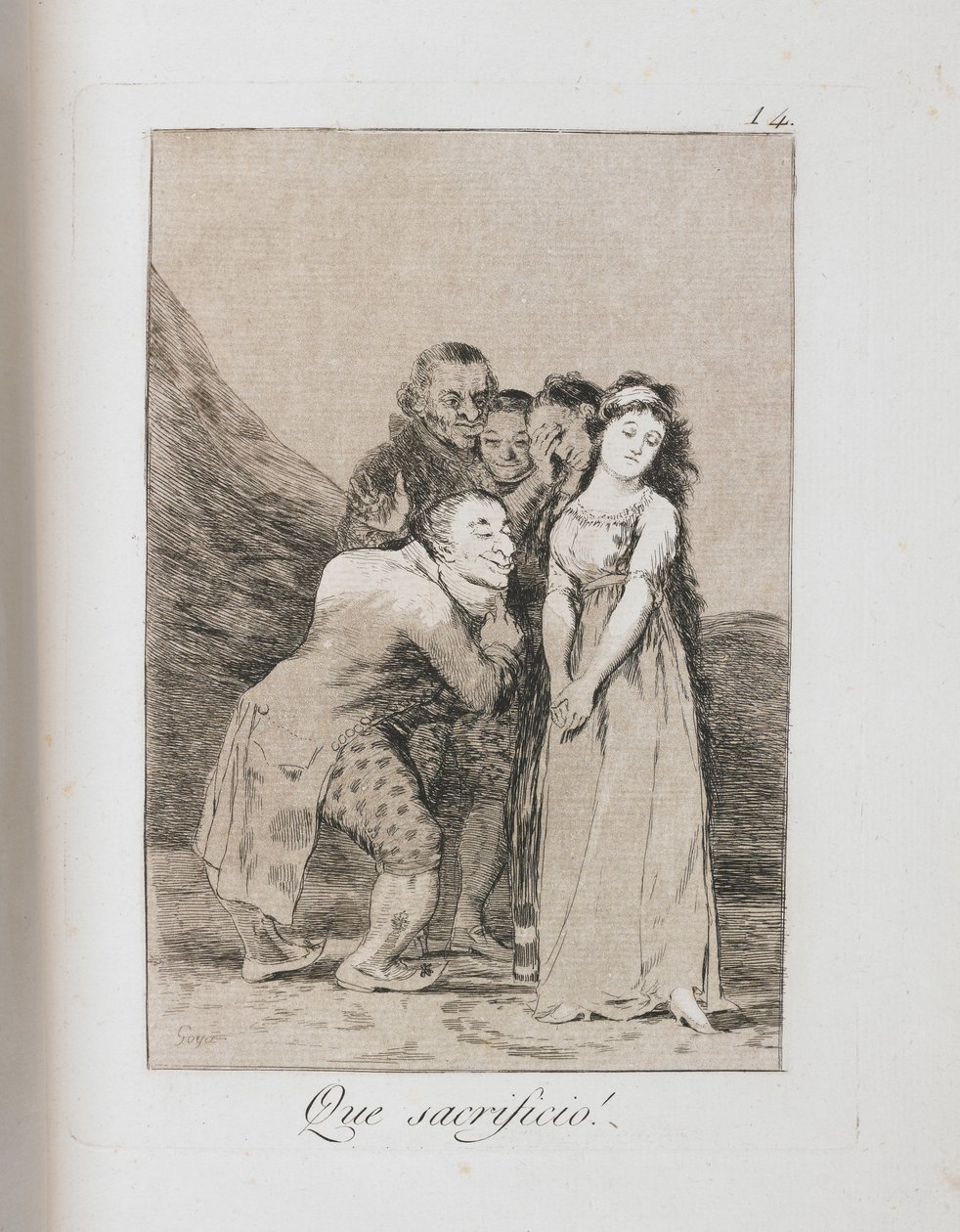 Plaat uit Los Caprichos, 1797-1798 door Francisco de Goya