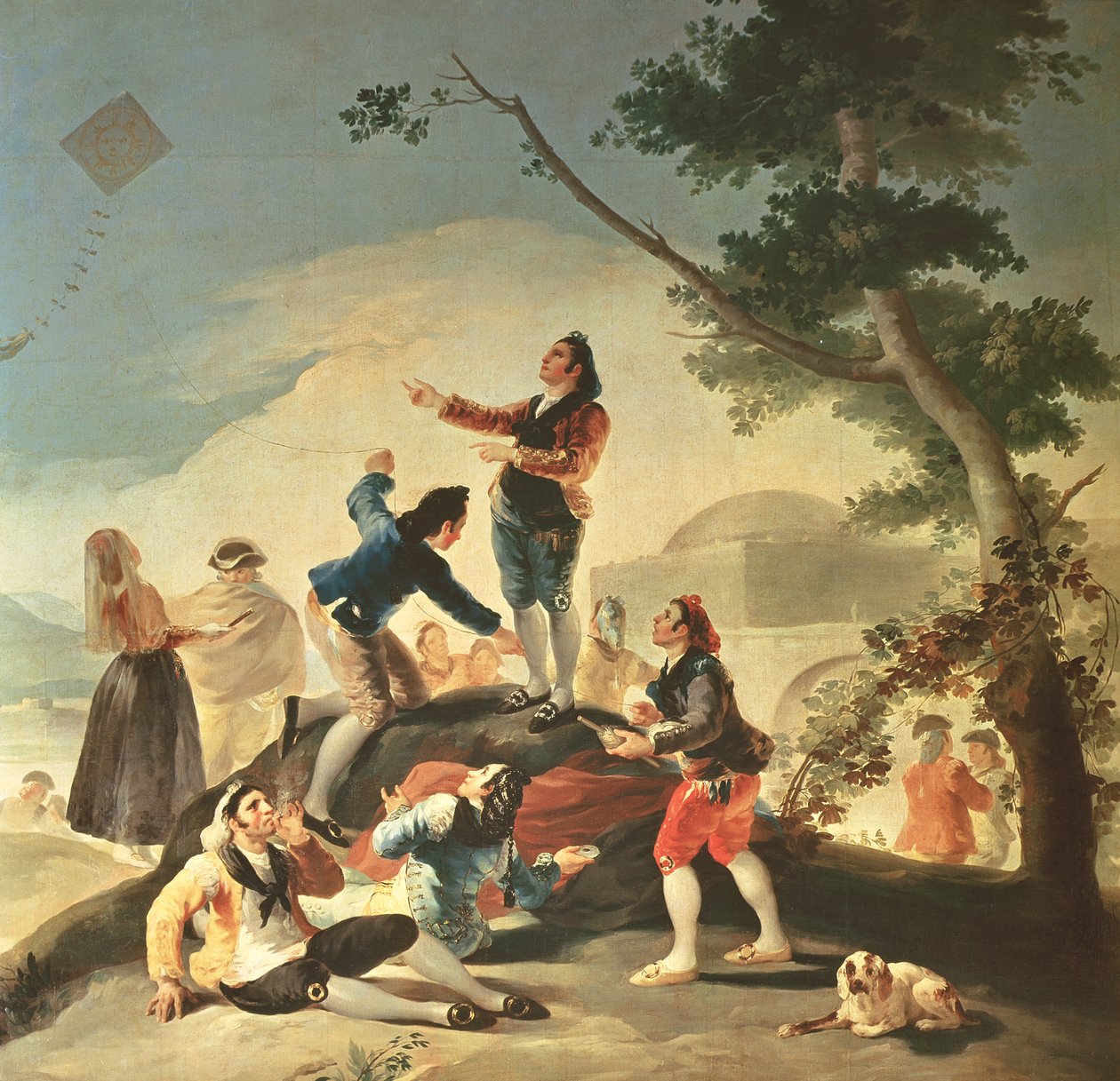De vlieger, 1777-78 door Francisco de Goya
