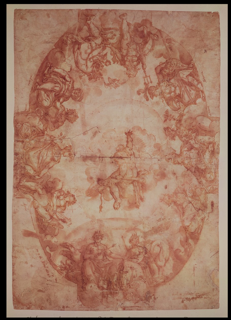 Studie voor het plafond van de Casa de Pilatos, Sevilla, 1604 door Francisco Pacheco