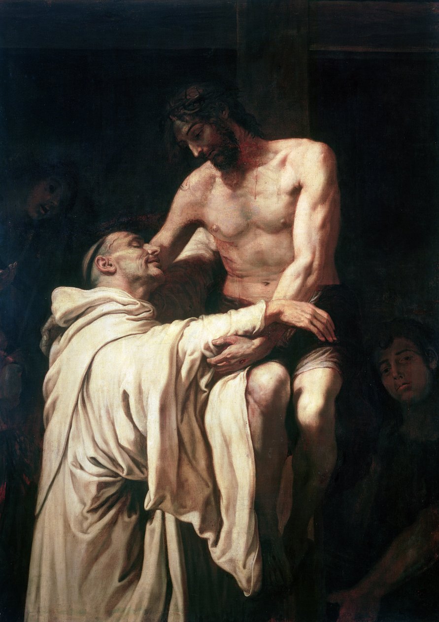 Christus Omhelst St. Bernardus door Francisco Ribalta