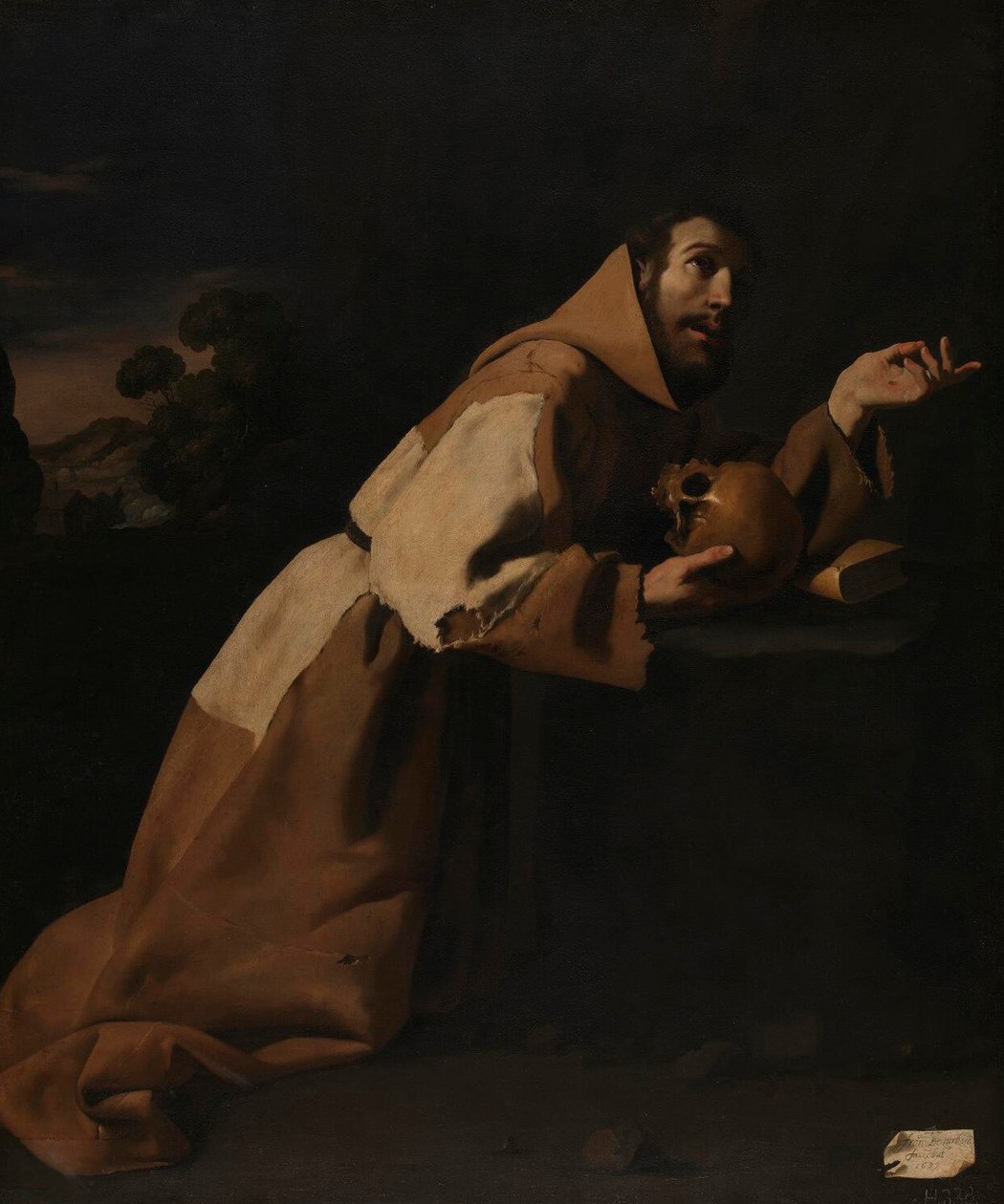 Sint Franciscus in meditatie door Francisco de Zurbaran