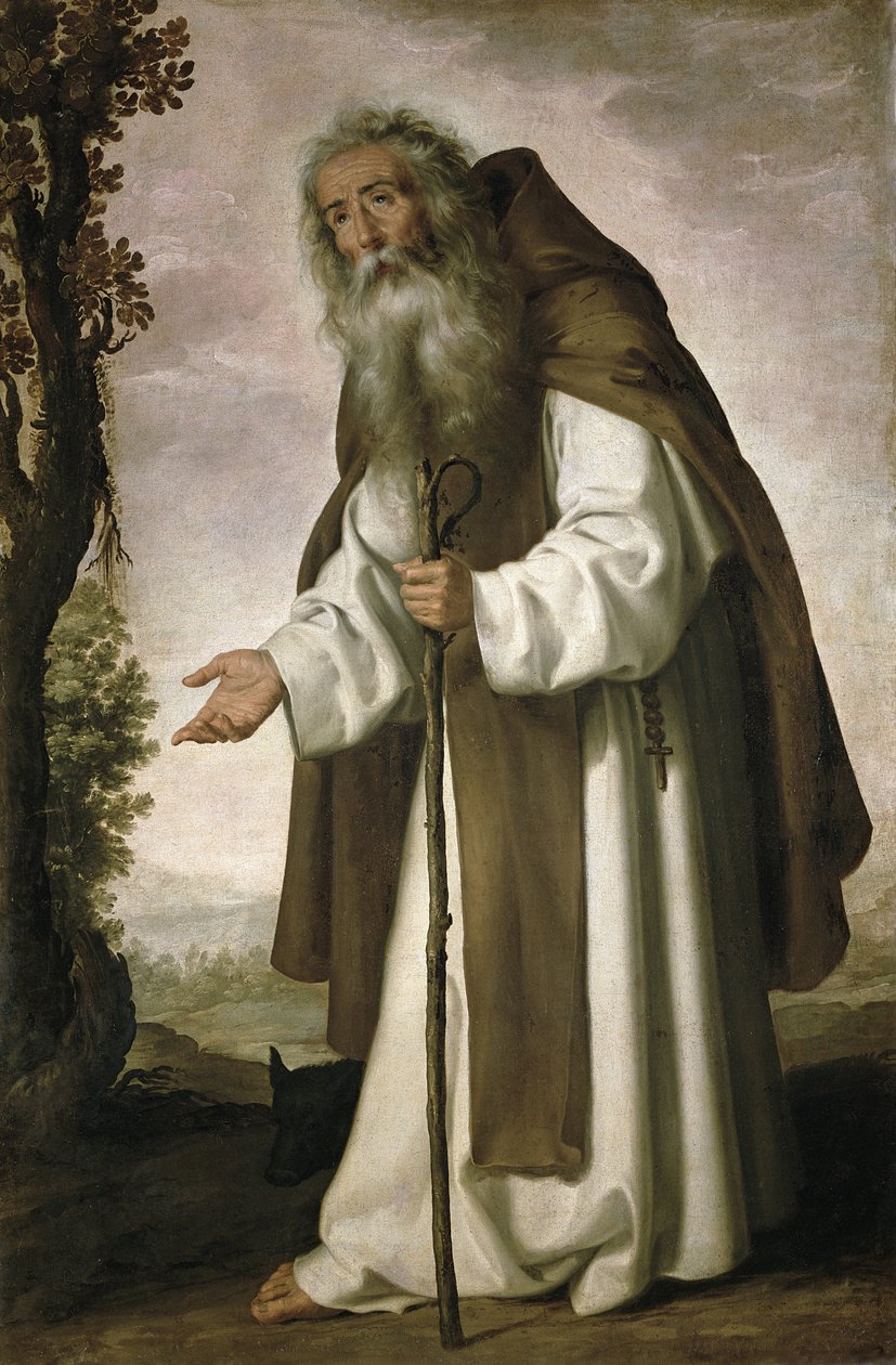St. Antonius ontmoedigd, 1640 door Francisco de Zurbaran