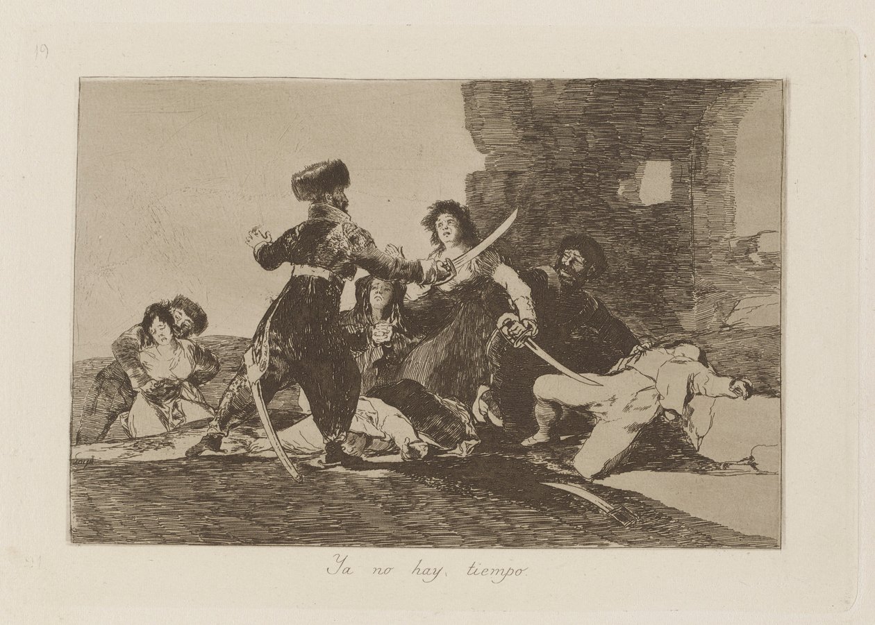 Ya no hay tiempo (Er is geen tijd meer) door Francisco de Goya