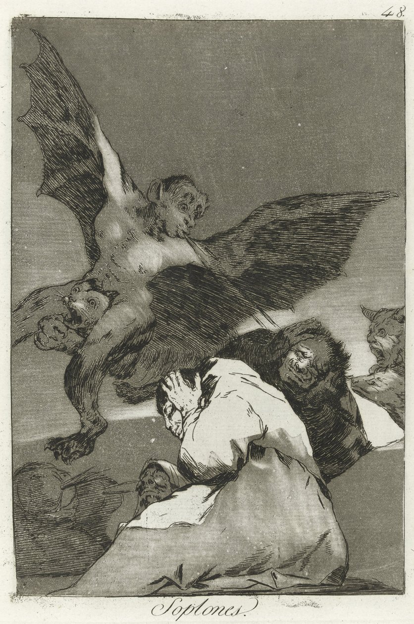 Soplones, Los Caprichos door Francisco de Goya