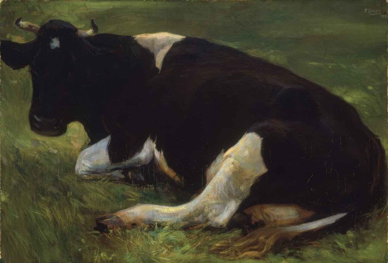 VACA – 1908 – 64X95 cm door Francisco Llorens Diaz