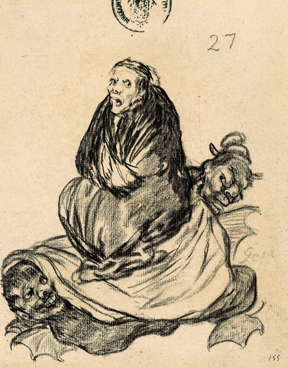 Een heks op reis door Francisco de Goya