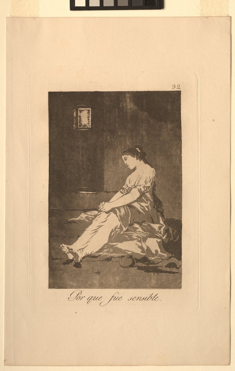 Caprichos: Omdat ze vatbaar was door Francisco de Goya