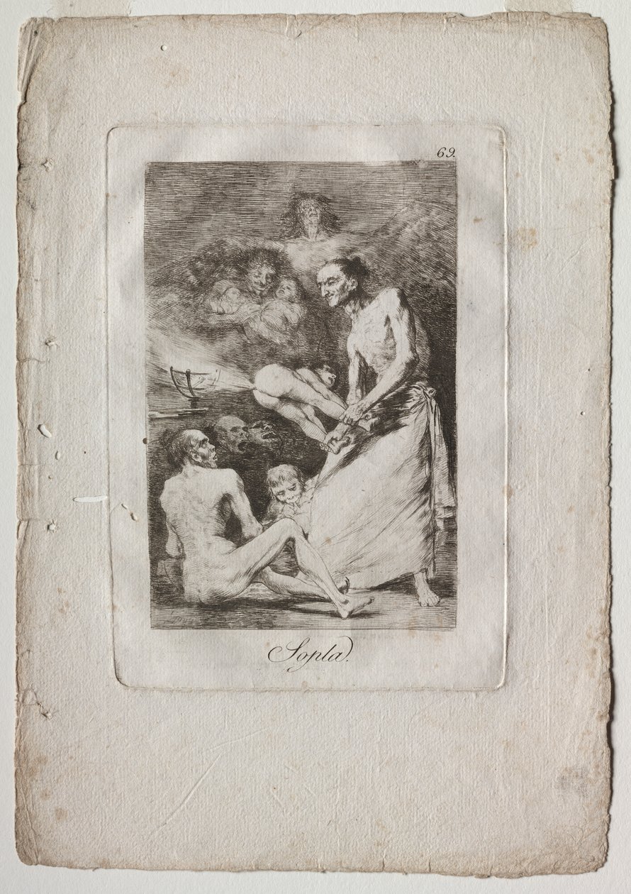 Caprichos: Blaas door Francisco de Goya