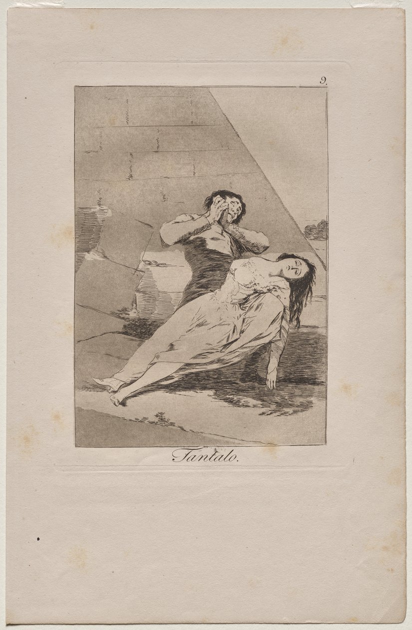 Caprichos: Tantalus door Francisco de Goya