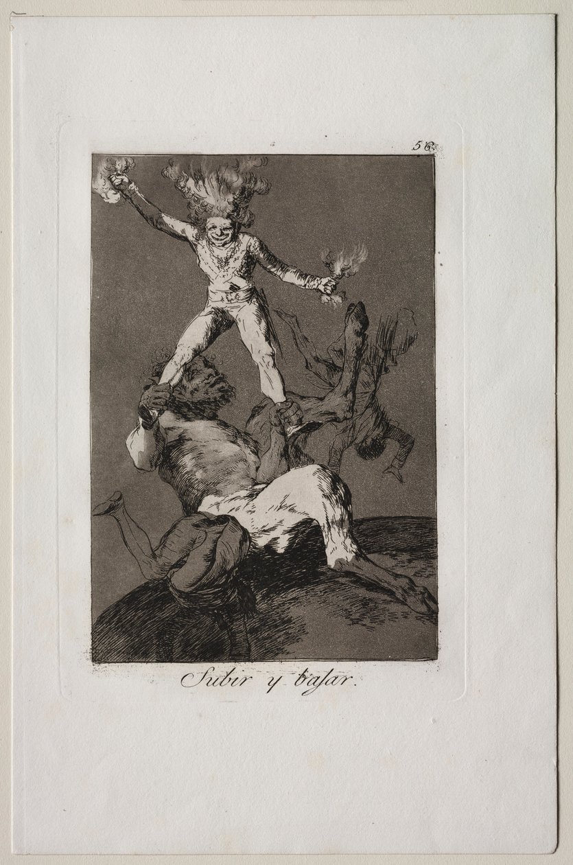 Caprichos: Omhoog en omlaag gaan door Francisco de Goya