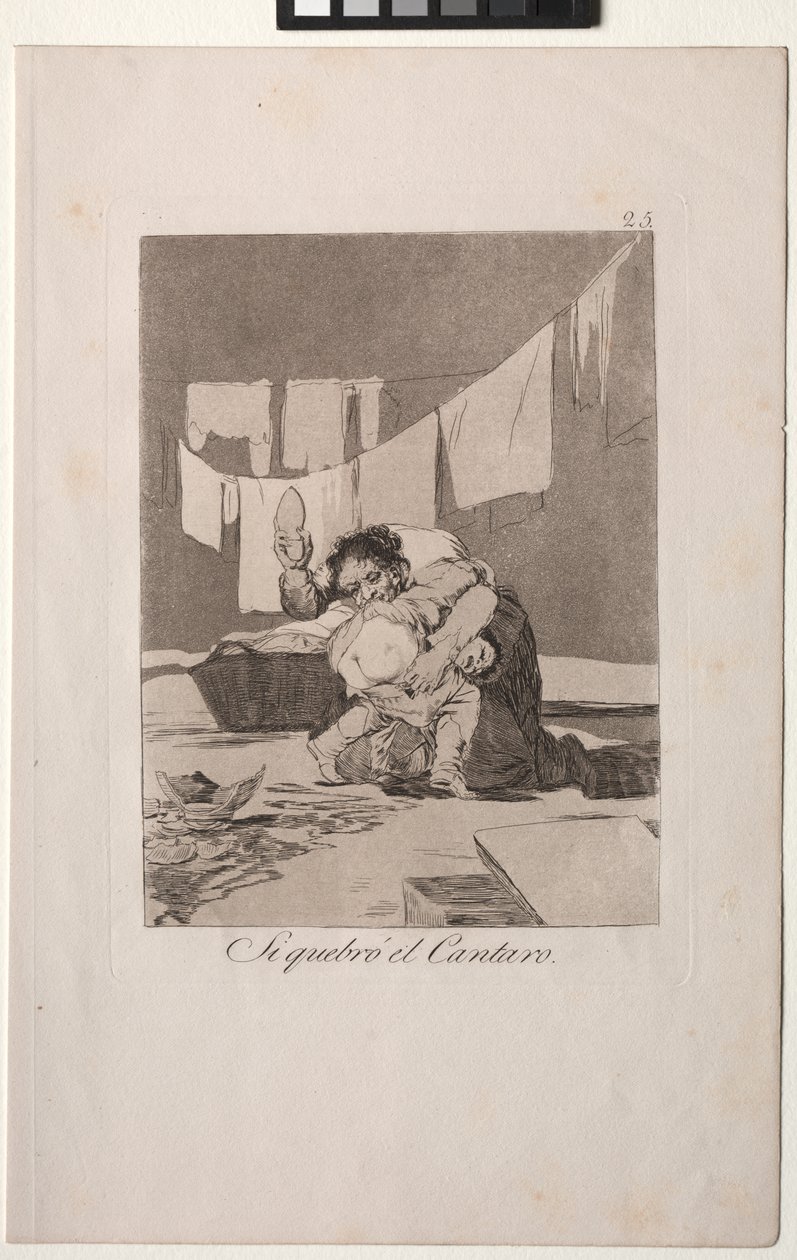 Caprichos: Ja, hij brak de pot. door Francisco de Goya