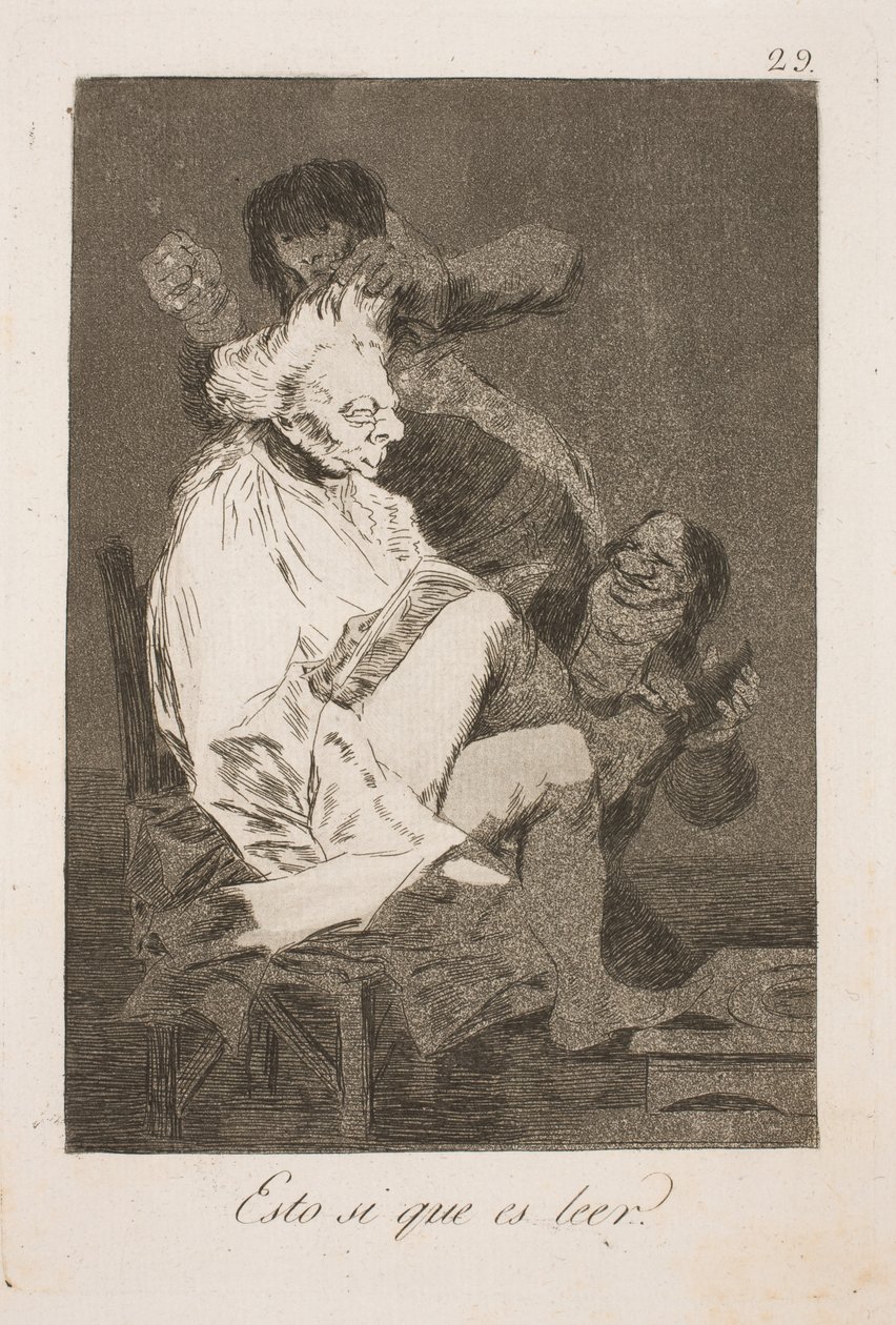 Dit heet lezen door Francisco de Goya
