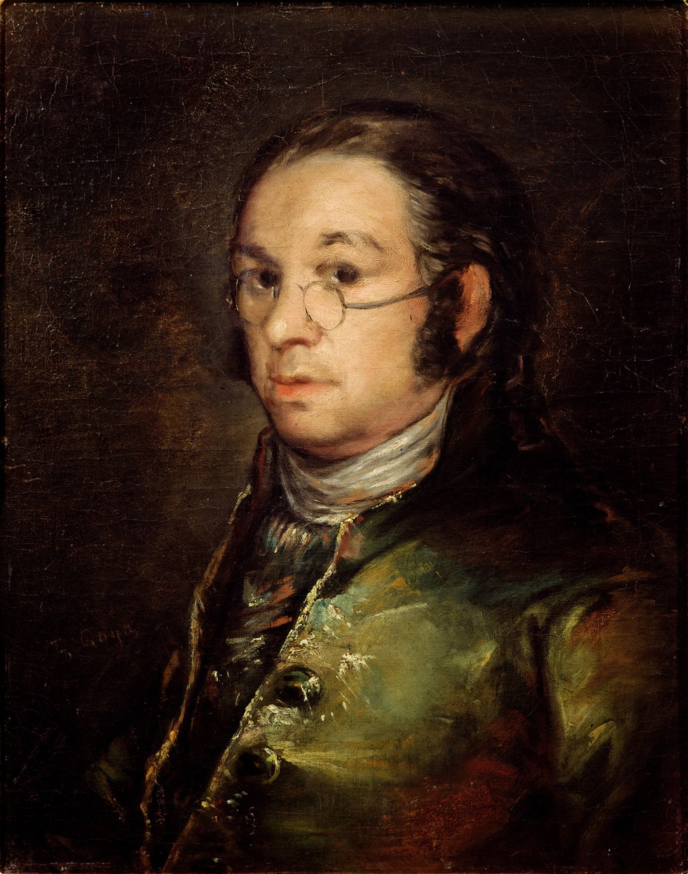 Zelfportret met bril door Francisco de Goya