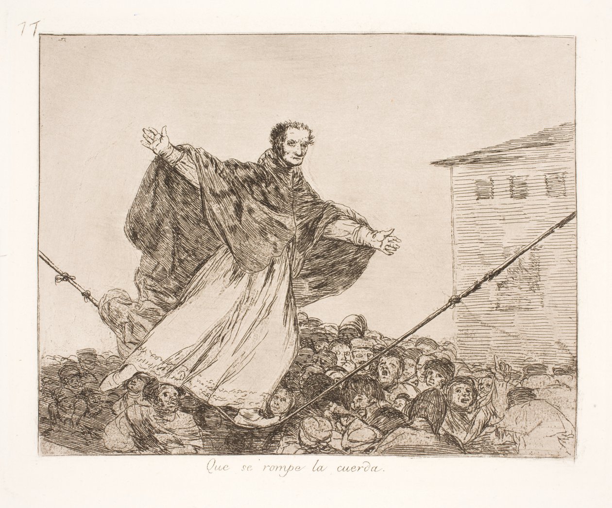 Het touw breekt (77) door Francisco de Goya