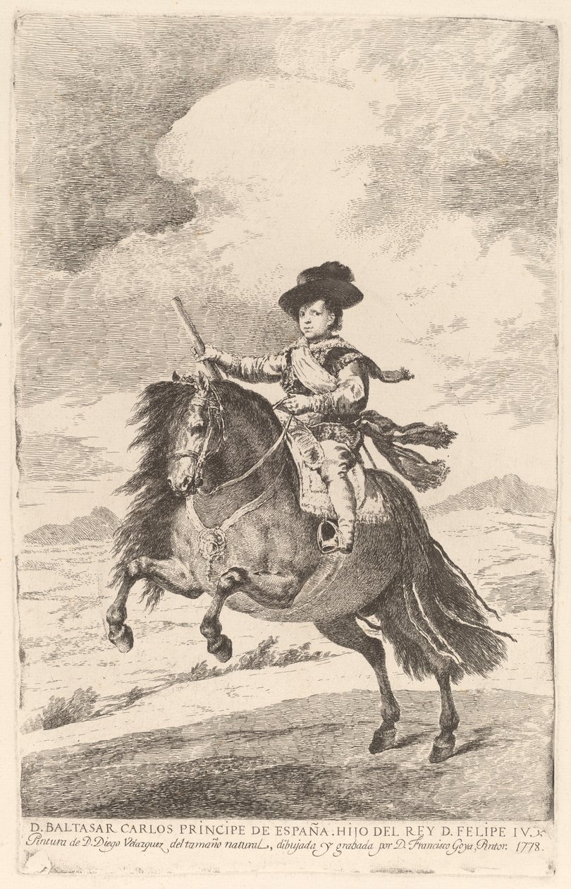 Baltasar Carlos door Francisco de Goya after Diego Velázquez