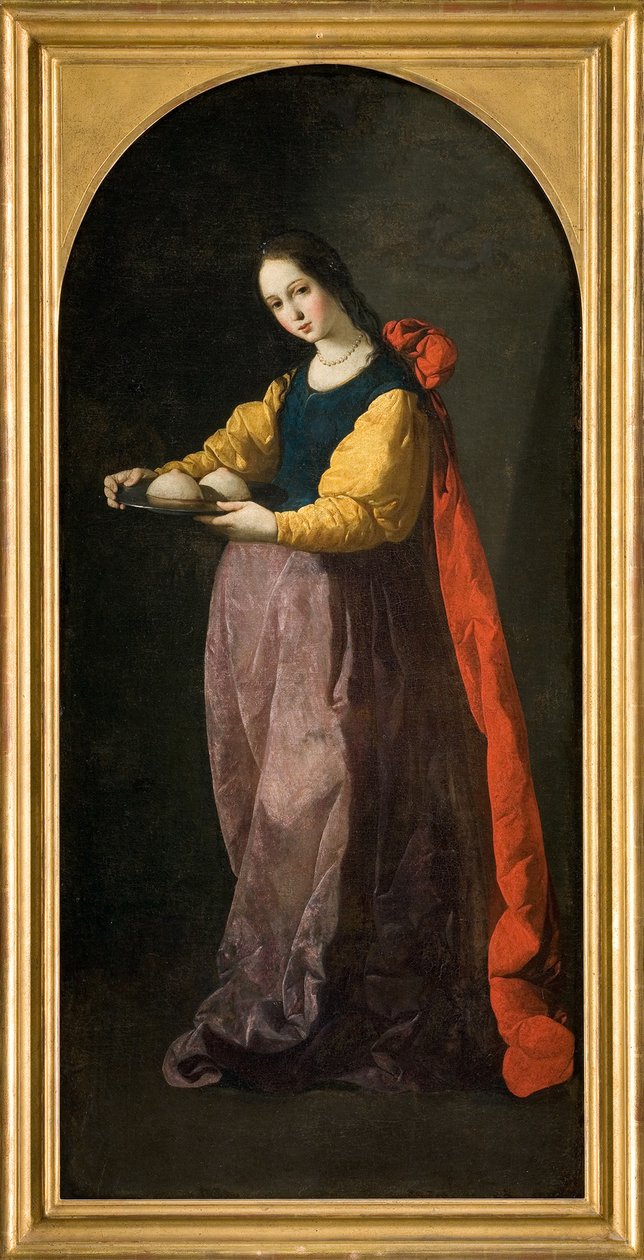 Sint Agatha, tussen 1630 en 1635 door Francisco de Zurbaran