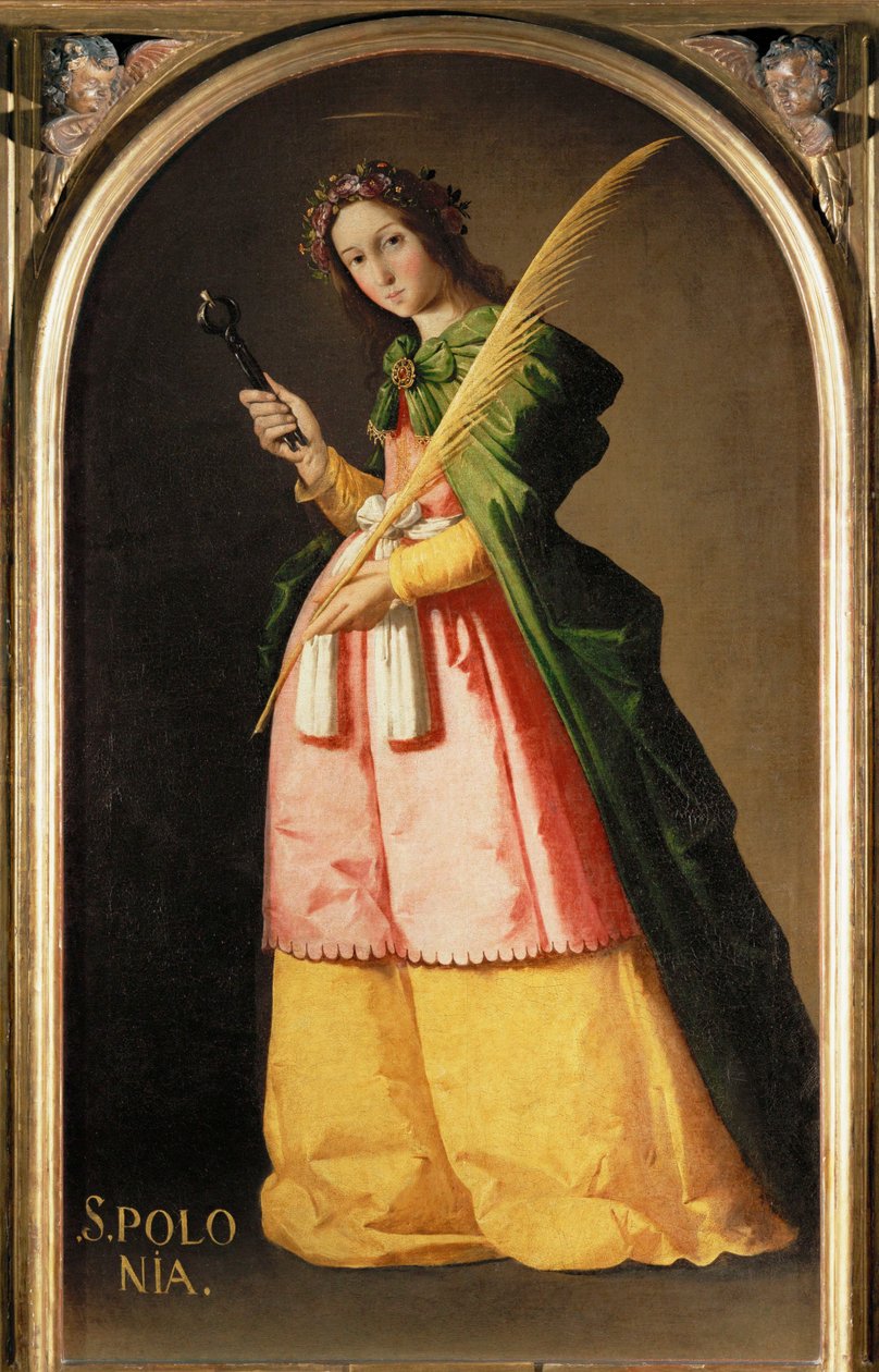 Sint Apollonia ... door Francisco de Zurbaran