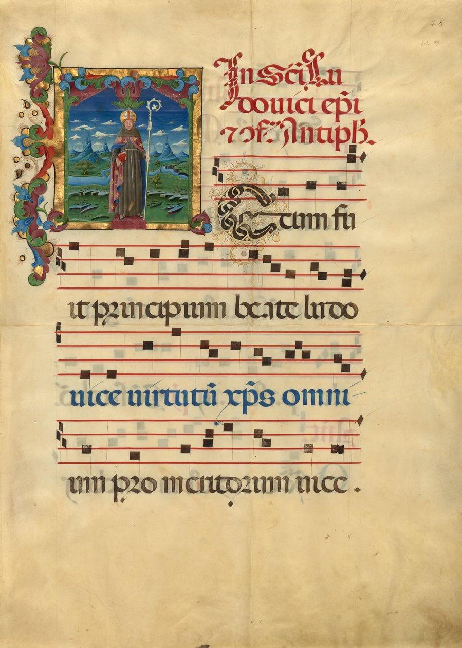 Beginletter T: Saint Louis van Toulouse door Franco dei Russi