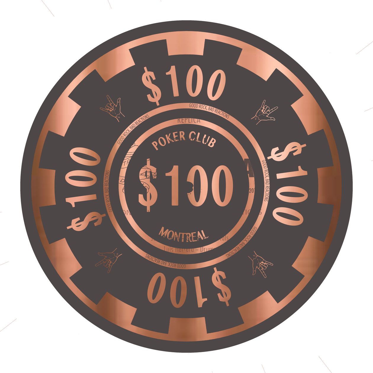 Pokerchip $100, 2015, digitaal door Francois Domain