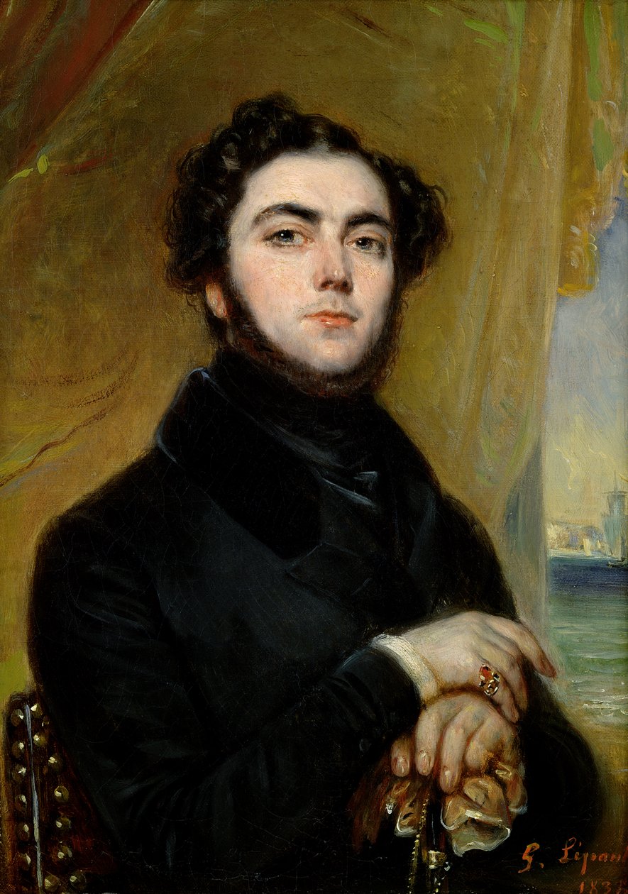 Portret van Eugene Sue (1804-57) 1837 door Francois Gabriel Guillaume Lepaulle