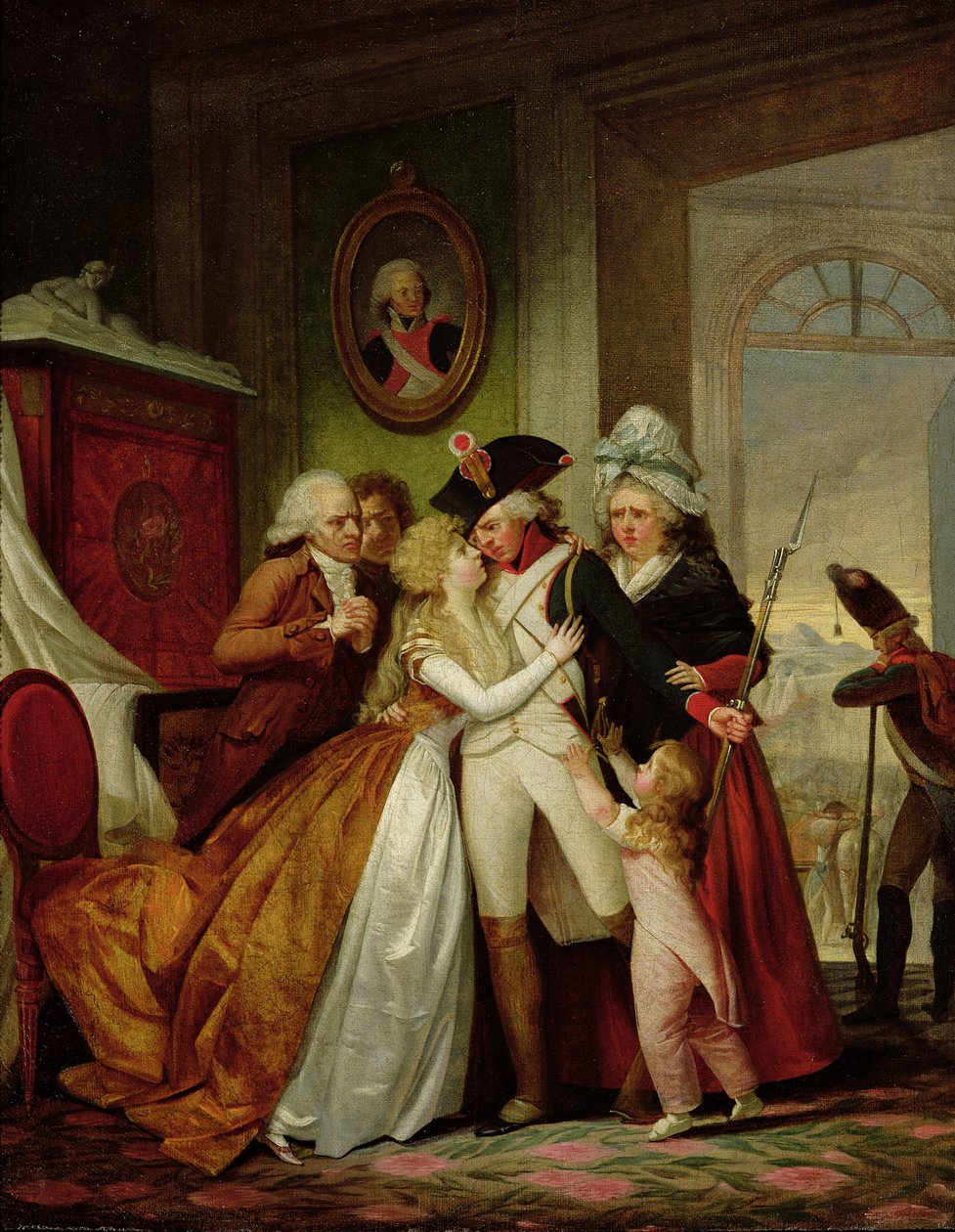 Het Vertrek van de Vrijwilligers door Francois Louis Joseph Watteau