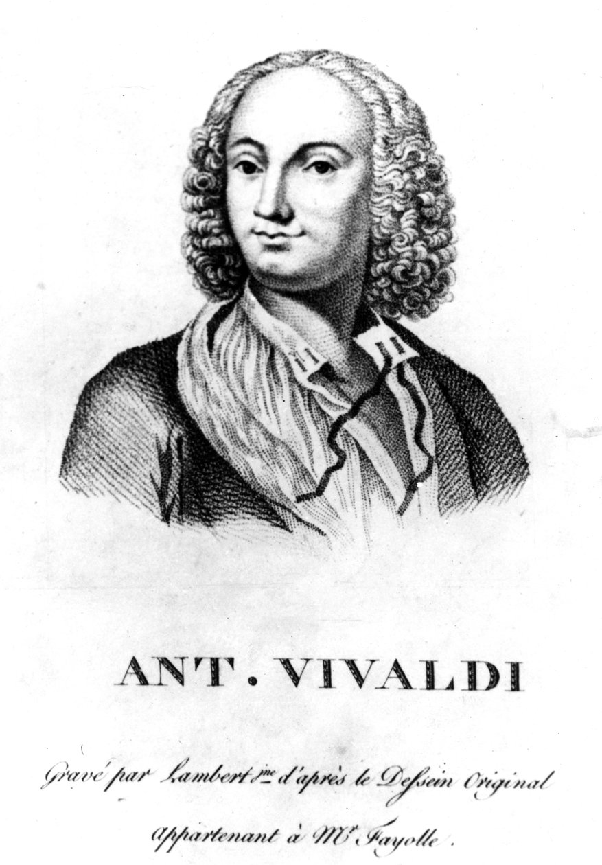 Antonio Vivaldi, c. 1830 door Francois Morellon la Cave
