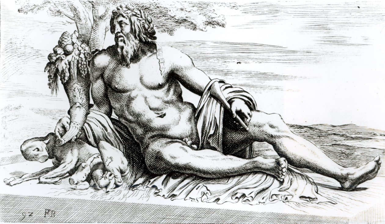 Rivier de Tiber, c.1653 door Francois Perrier