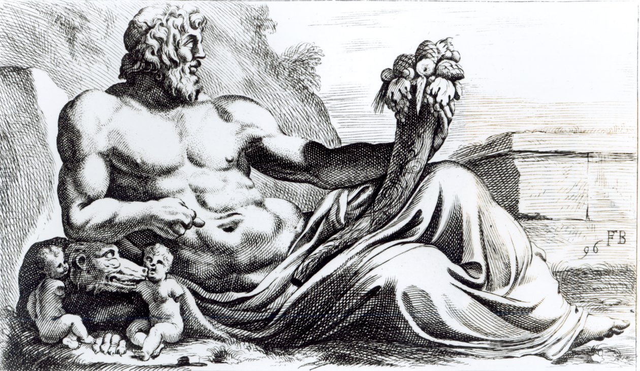 Rivier de Tiber, c.1653 door Francois Perrier