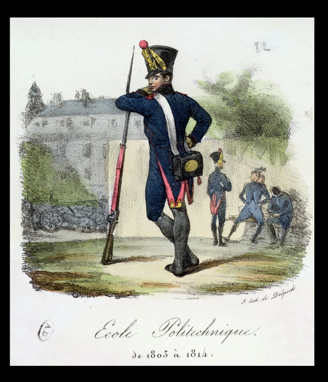 Een leerling in militair uniform van de Ecole Polytechnique, 1803-14 door Francois Seraphin Delpech