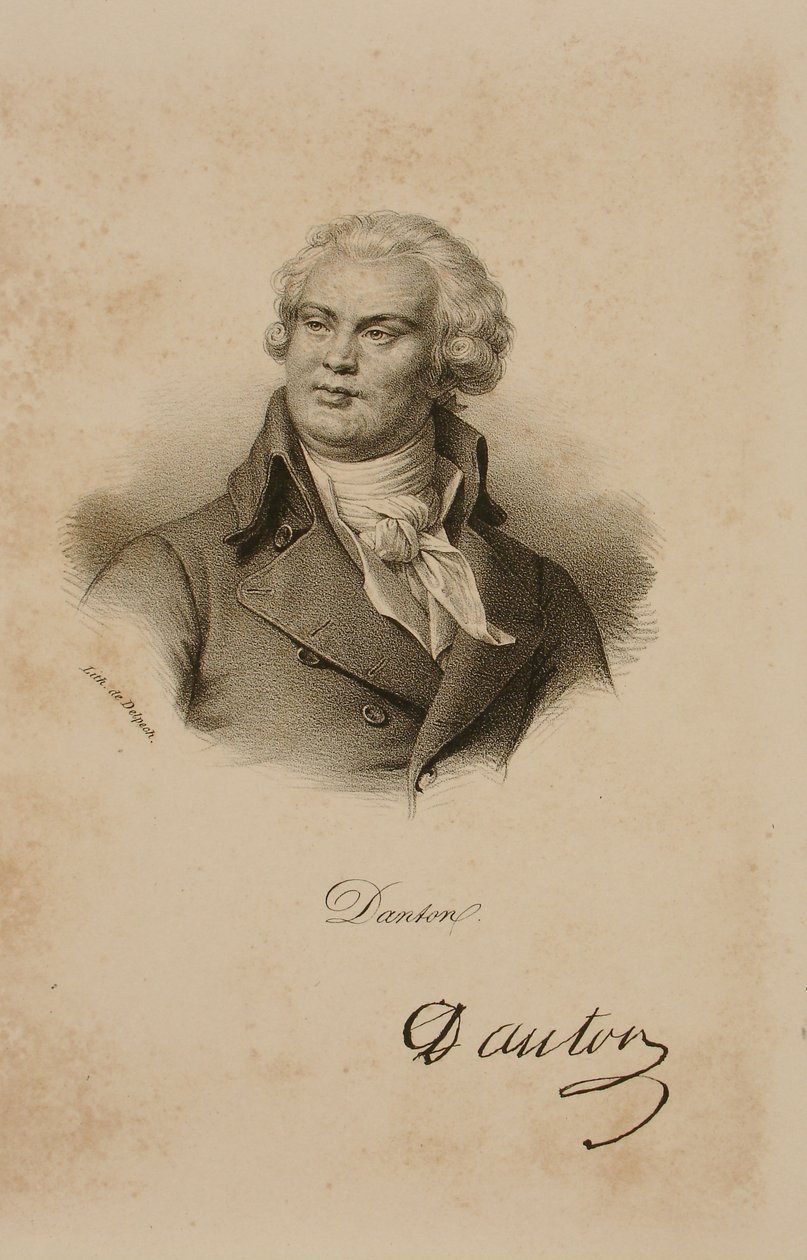 Portret van Georges Danton (1759-94) door Francois Seraphin Delpech