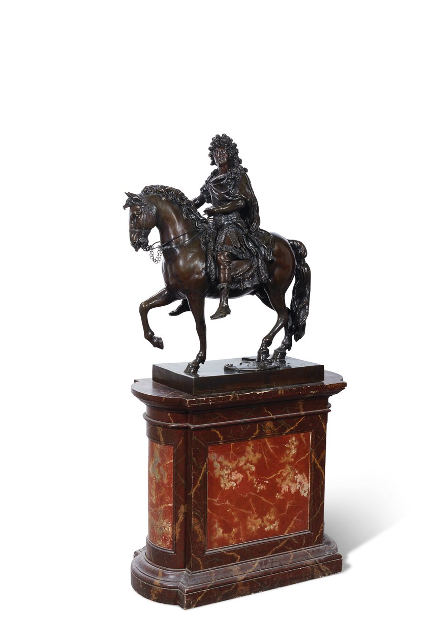 Lodewijk XIV te paard door Francois (after) Girardon
