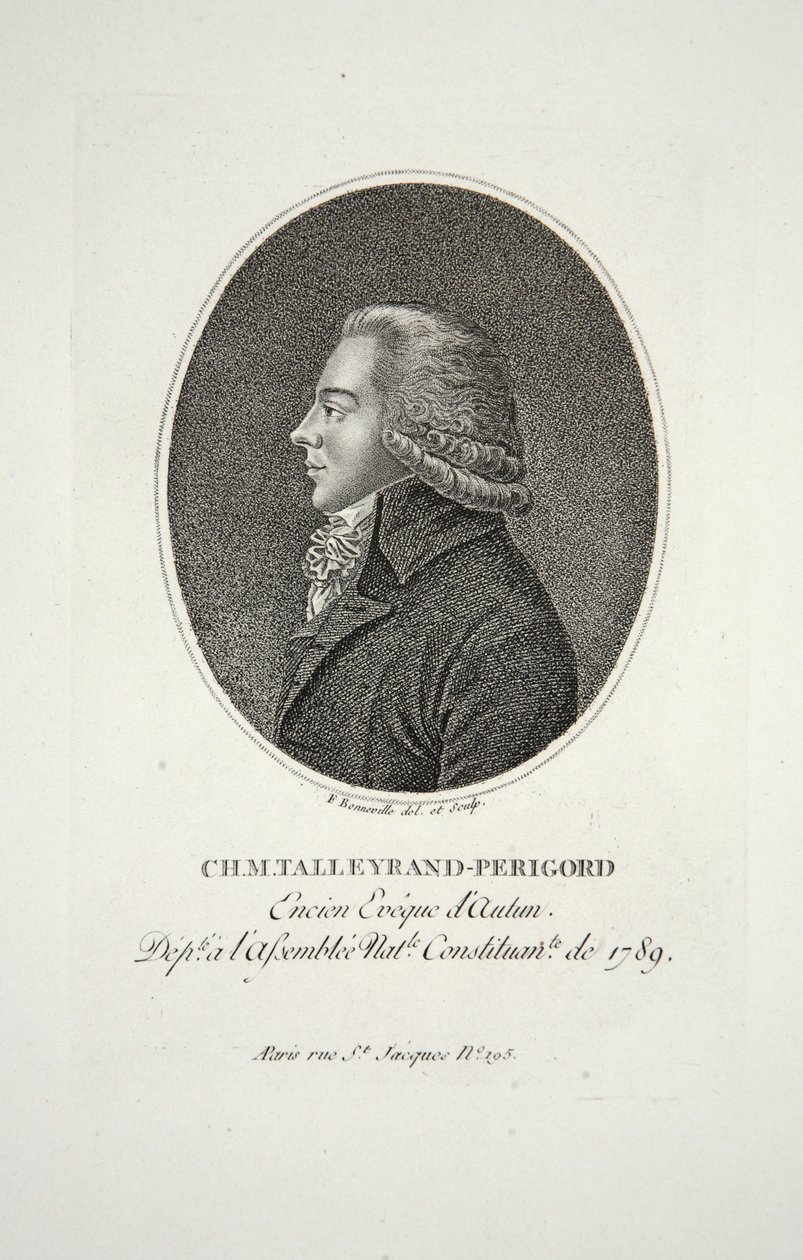 M. Talleyrand-Perigord, Voormalig Bisschop van Autun, gepubliceerd 1791 door Francois Bonneville
