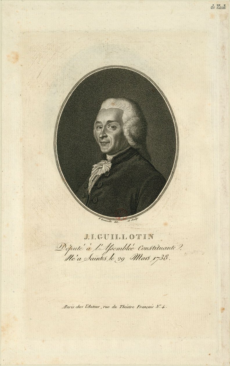 Portret van Joseph-Ignace Guillotin 1738-1814, 1796 door Francois Bonneville
