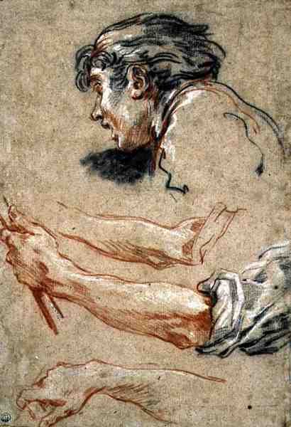 Hoofd van een Jongen door François Boucher